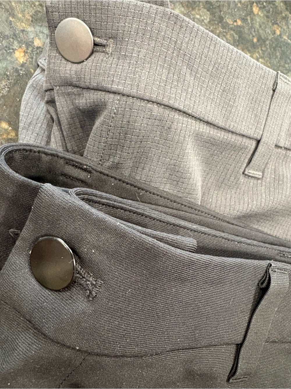 2 Pairs Men’s Lululemon Shorts 38~17.5” length Grey/Black